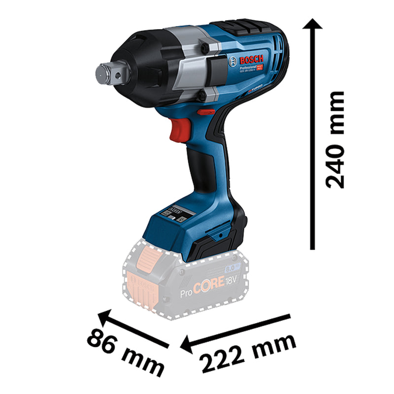 Chave de Impacto | GDS 18V-1050 H - BOSCH 06019J85E1-000