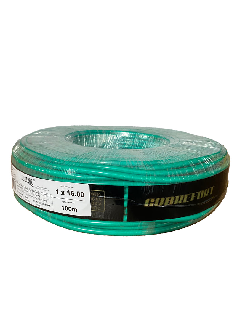 Cabo Flex Cobrefort 16,00MM 0,6/1KV HEPR Verde 100M