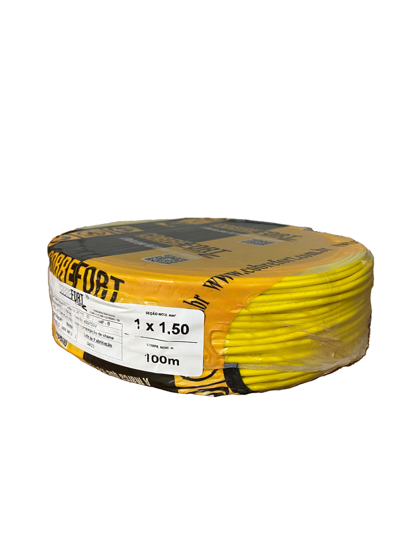 Cabo Flex Cobrefort 1,50MM 450/750V Amarelo 100M