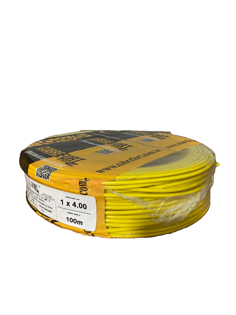 Cabo Flex Cobrefort 4,00MM 450/750V Amarelo 100M