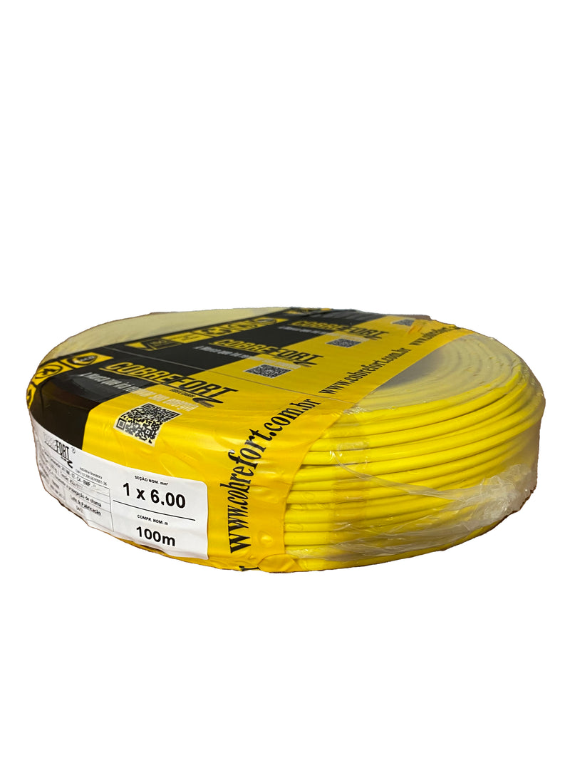 Cabo Flex Cobrefort 6,00MM 450/750V Amarelo 100M