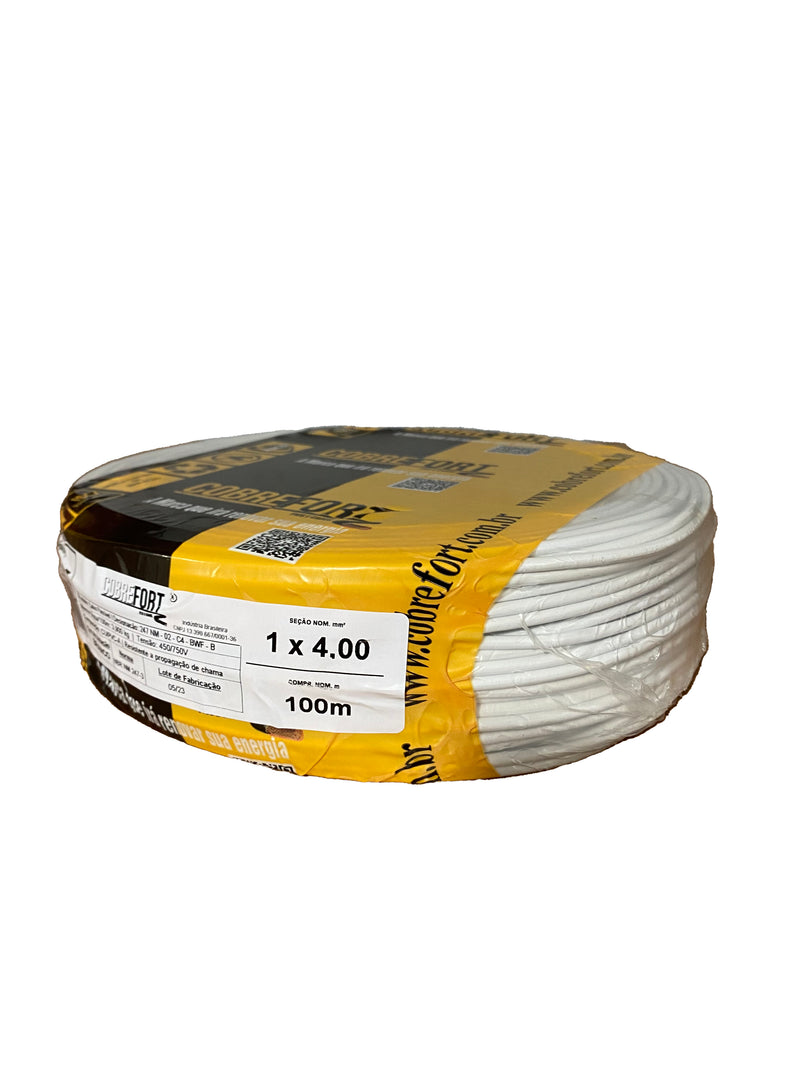 Cabo Flex Cobrefort 4,00MM 450/750V Branco 100M