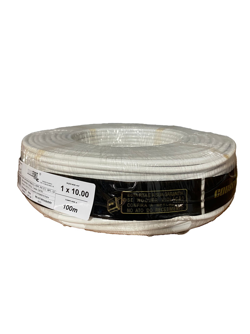 Cabo Flex Cobrefort 10,00MM 0,6/1KV HEPR Branco 100M