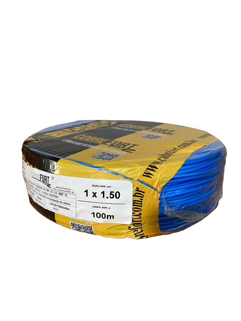 Cabo Flex Cobrefort 1,50MM 450/750V Azul 100M