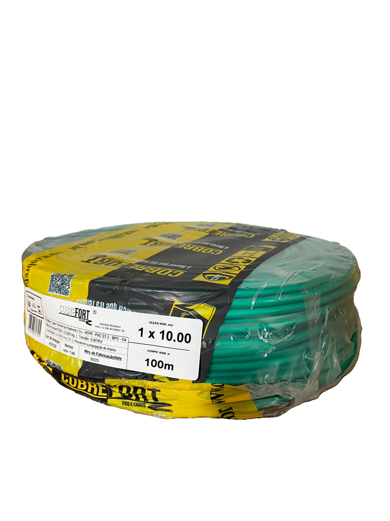 Cabo Flex Cobrefort 10,00MM 0,6/1KV HEPR Verde 100M