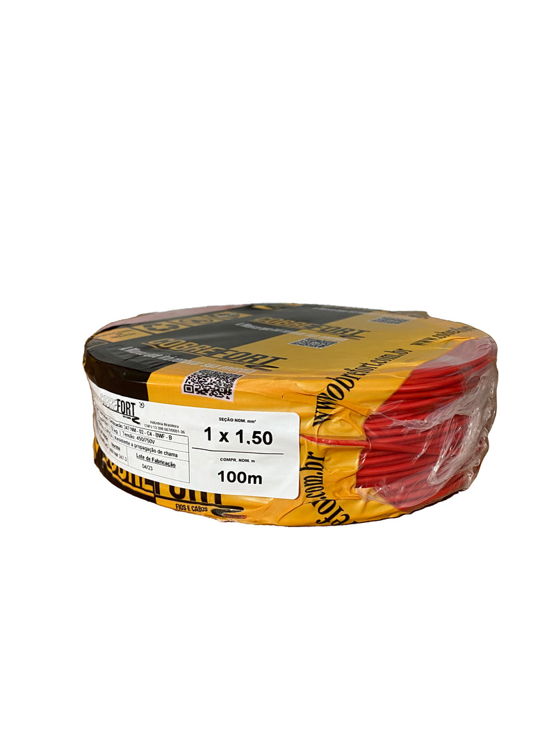 Cabo Flex Cobrefort 1,50MM 450/750V Vermelho 100M